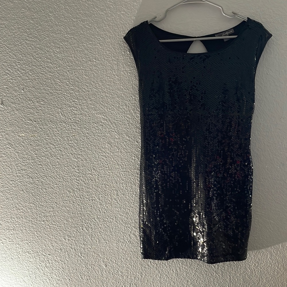 Black Sequin Dress
